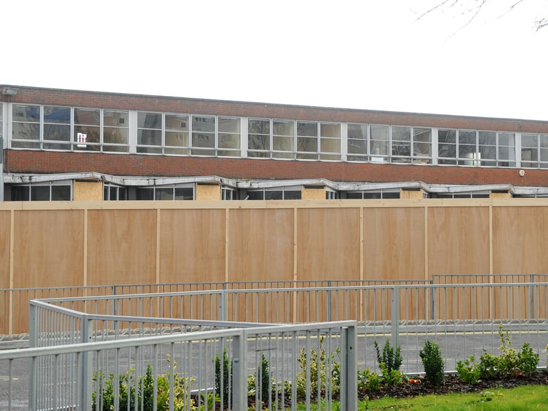Hoardings have been put up around Gosport Bus Station ahead of its demolition. Picture: Sarah Standing (100125-1504)