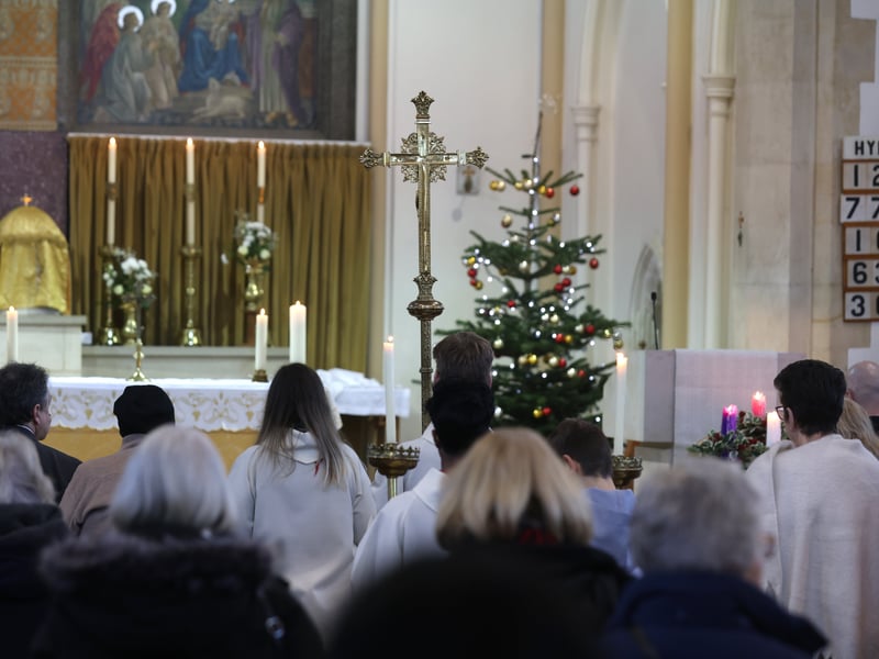 Inside the church which has been closed for the past two years