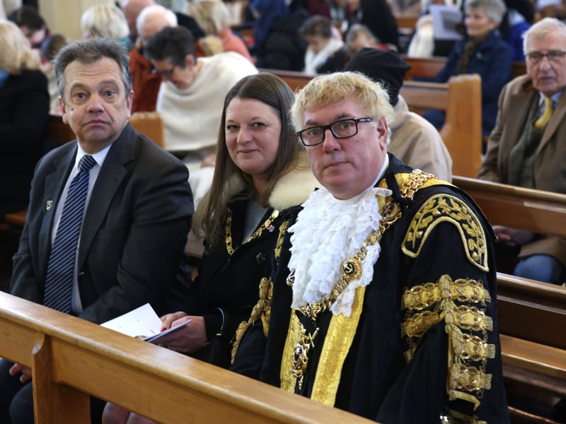 Lord Mayor of Portsmouth Councillor Jason Fazackarley was among the invited guests