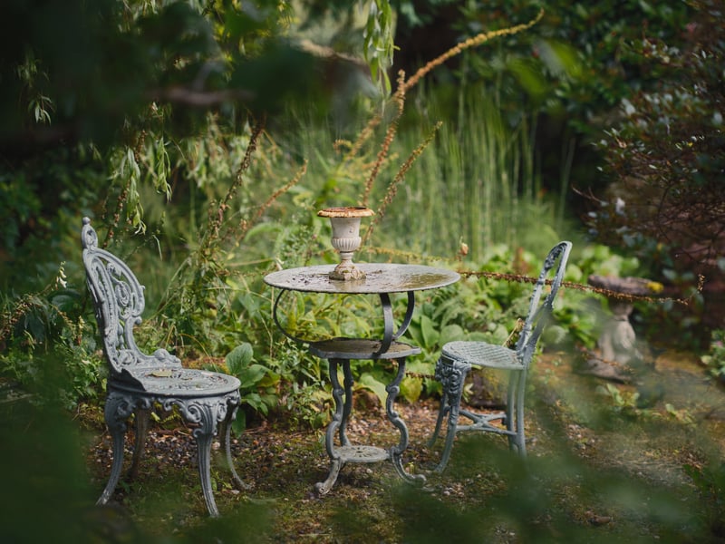The back garden has plenty of quiet and sheltered spots