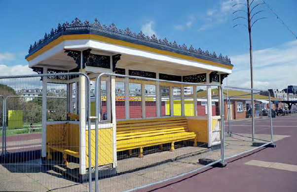 Yellow shelter before