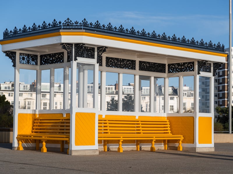 Yellow shelters afterwards