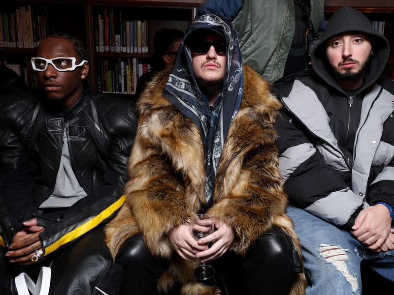 With his unique style and influential approach to the trap and rap scene, Yeat (centre) has quickly become a fan favourite. His experimental sound, including his hit tracks "Monëy So Big" and "Sorry Bout That," sets him apart as one of the most promising young acts in the industry.