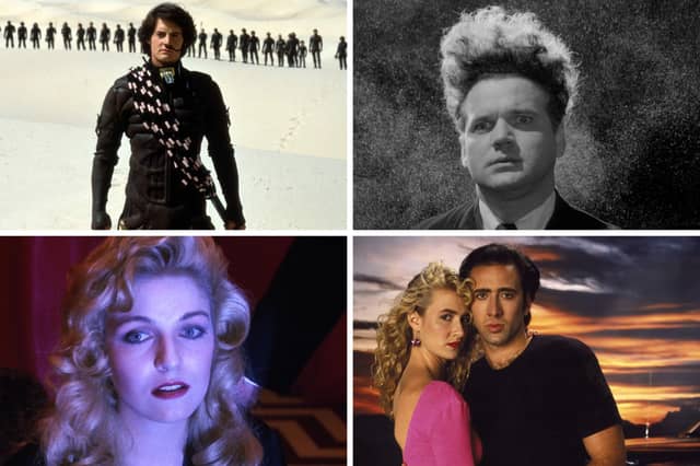 Four iconic images from the films of David Lynch.