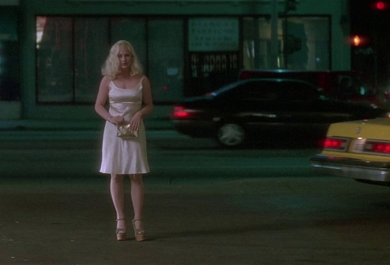 Lost Highway sees a musician, played by Bill Pullman, recieve mysterious video tapes of him and his wife (Patricia Arquette), before being swiftly convicted of murder. He then ceases to exist and is replaced by a young mechanic, played by Balthazar Getty. The trippy film has a rating of 70 per cent.