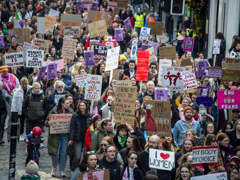 Hundreds turned out for the march, which began at the Scottish Parliament.