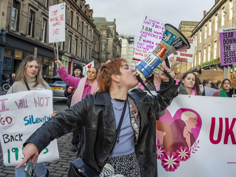 Some spoke about issues affecting women around the world as they took part in the march.