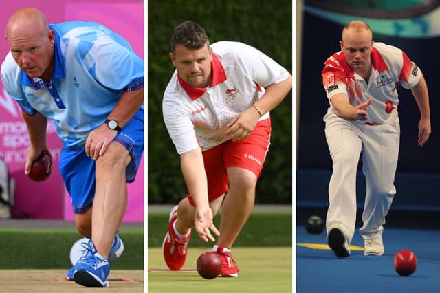 Three of the leading contenders for this year's World Indoor Bowls championship.