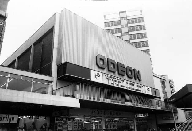 A view of the £100,000 Odeon in 1970 before it was enclosed within the Merrion Centre. It was the first cinema to be built in Leeds since the 1930s.