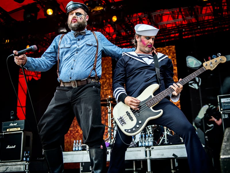 The last time I saw Turbonegro on a festival stage was at Download, though not an ideal moment for us as fans - we bottled them off stage in 2004 when many of us turned up thinking Soulfly were on next.