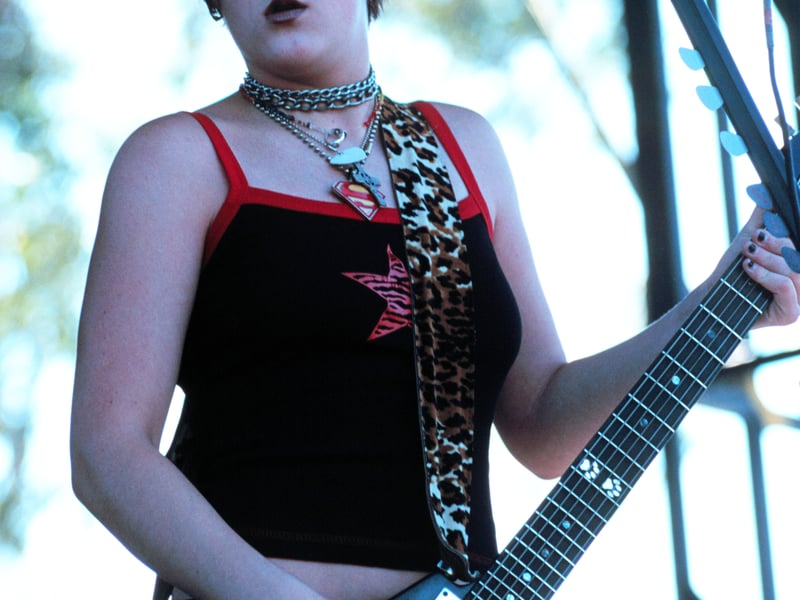That other 'throwback' band happens to be Kittie, who I saw open for Slipknot during the band's self-titled album tour over 20 years ago. On that occasion when met with misogynistic calls in the venue, lead singer Morgan Lander (pictured) proceeded in a death metal growl to tell the men in the audience to perform a sex act on her. They all shut up afterwards.