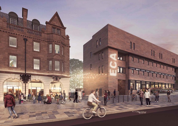This redeveloped of the art school campus at Lauriston is being carried out in two phases. The first, to redevelopment the A-listed former Central Fire Station will be finished by April 2025. The second, carrying out internal alterations to Main Building, NE Studios, internal & external alterations to the Hunter Building and carrying out landscaping and public realm improvements is due for completion by March 2026.