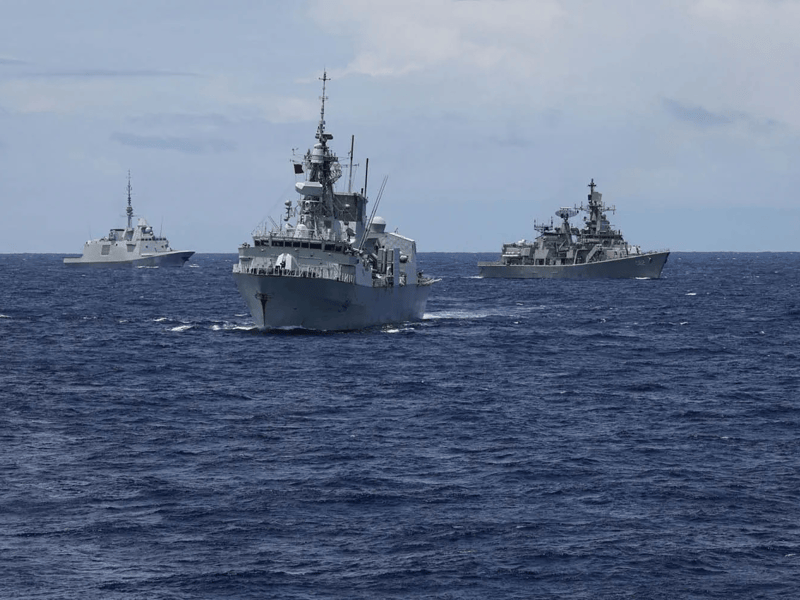 HMS Spey joined France Flagship. aircraft carrier FS Charles de Gaulle, alongside French Carrier Strike Group, for Exercise La Pérouse in the Indo-Pacific.