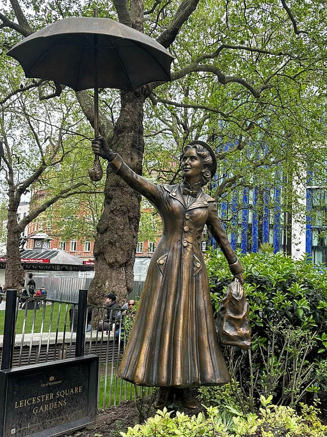 Mary Poppins statue in Leicester Square