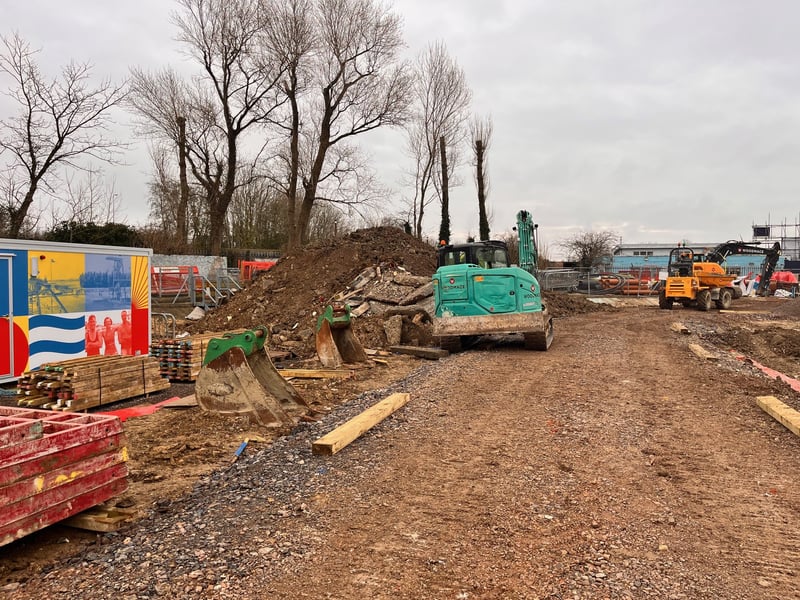 The site at Hilsea Lido is looking completely different as work continues.  