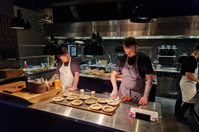 Inside the acclaimed JÖRO restaurant at the old Oughtibridge paper mill in Sheffield's pretty Don Valley