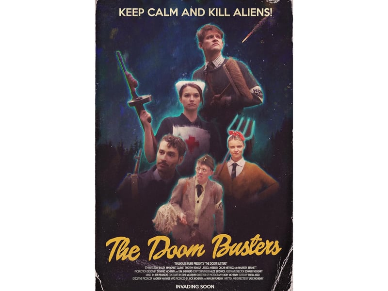 The second of four world premieres at Frightfest is The Doom Busters, a comedy horror directed by Jack Lawrence McHenry and starring Tom Bailey, Margaret Clunie and Timothy Renouf, Jessica Webber. "A war-time sci-fi adventure that sees the inhabitants of a sleepy English village fighting aliens from another world, against a backdrop of the Second World War." It's on at GFT1 on Friday, March 7, at 8.30pm.