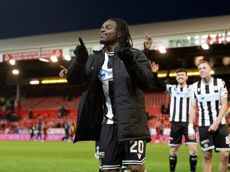Tortured the Aberdeen defence in St Mirren's 3-0 win at Pittodrie, picking up an 8.4 rating after scoring and assisting two of the goals. Made 86% of his passes accurately, and won 100% of his ground duels against the Dons.
