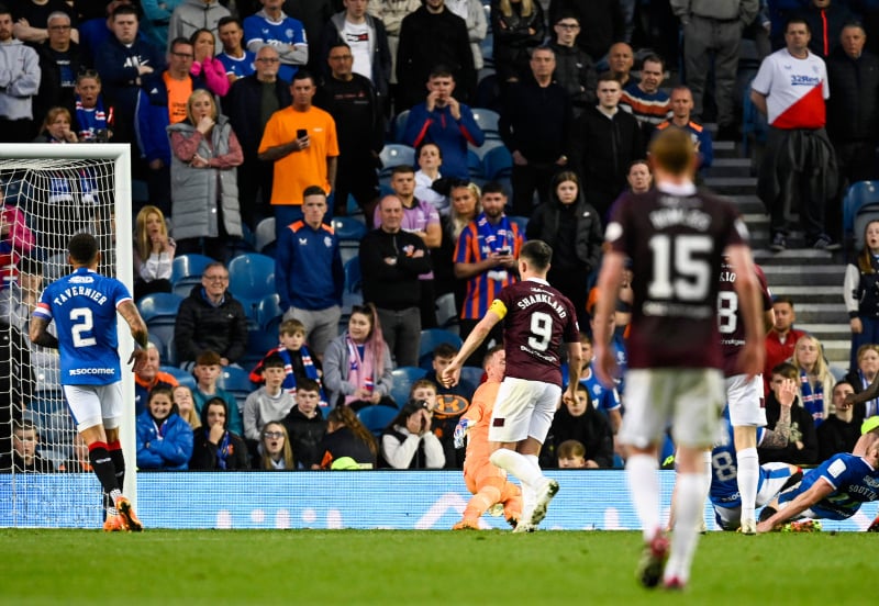 A late equaliser from on-loan Newcastle United forward Garang Kuol helped Hearts to a dramatic point at Ibrox.