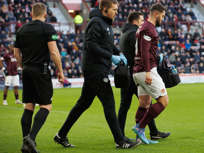 Has been missing since January with a hamstring injury, and is likely to miss the short trip to Leith this weekend as he continues his recovery.