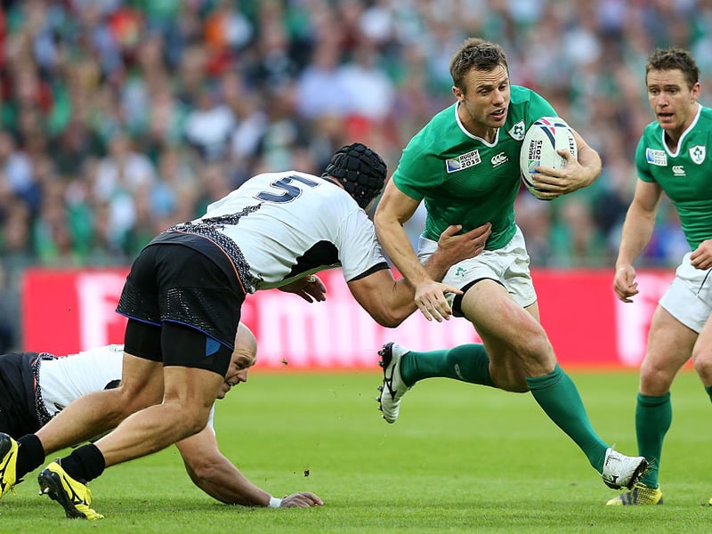 Ireland's second player to make the top ten is Tommy Bowe, with 14 Six Nations tries.