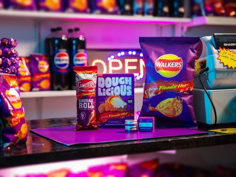 Extra Flamin’ Hot has collaborated with a range of other brands to launch a collection of extra spicy food products. The launch includes Walkers crisps, Doughlicious gelato bites, Ginsters sausage rolls and more.