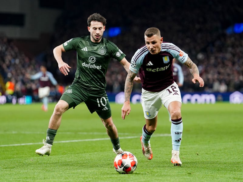 Involved in Villa's early dominance but leaves the door open defensively, with Celtic's leveller coming down his side. Came off for Maatsen. 6