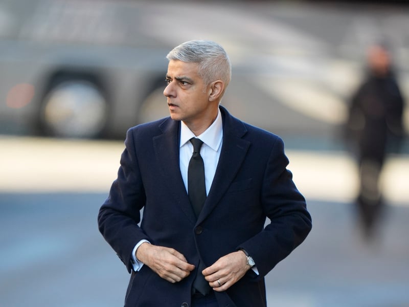 Mayor of London Sir Sadiq Khan attending the funeral service