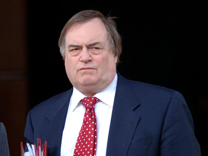 Former Labour deputy prime minister John Prescott leaving an extended Cabinet meeting at Lancaster House in central London
