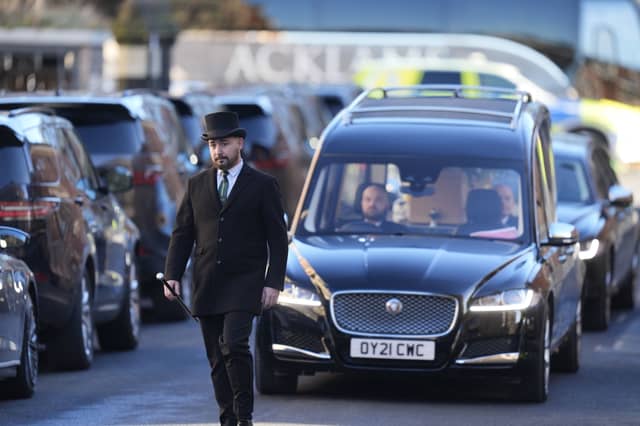 The cortege arrives at the funeral service of Lord John Prescott at Hull Minster, Kingston upon Hull, Yorkshire. Lord Prescott served as deputy prime minister between 1997 and 2007