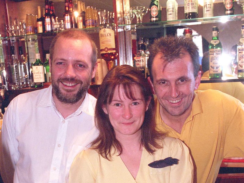 Joint landlords Nigel Widdowson, Debbie Keogh and Barry Drabble at the Sportsman Inn, Walkley, in September 1999