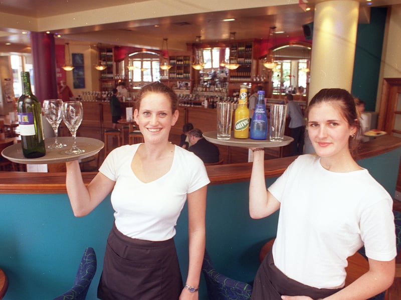 Pictured at the newly opened RSVP cafe-bar, on the corner of Cambridge Street and Division Street, Sheffield, in 1999 are Thea Howell and Emma Stiff