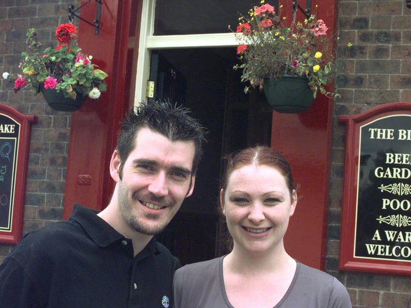 Russell and Lisa Briggs at the Blake Hotel, on Blake Street Walkley, in August 1999