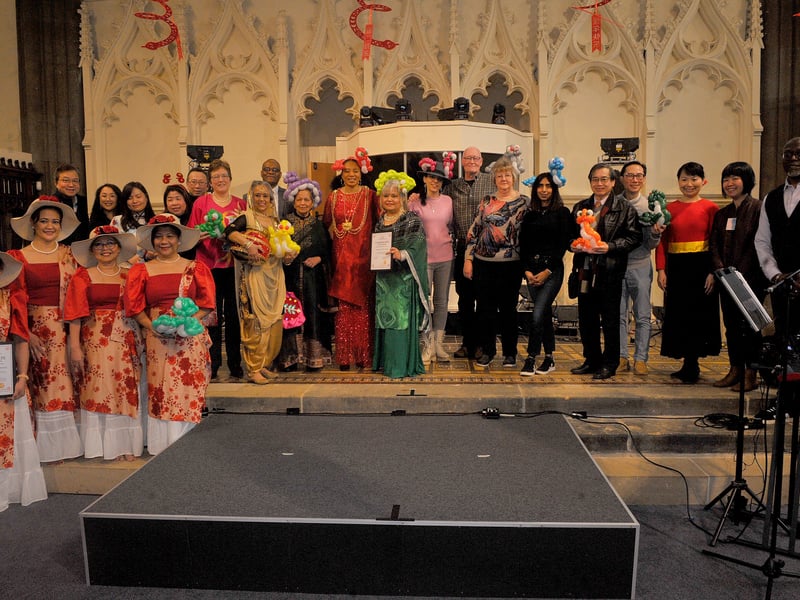 Guests on stage.