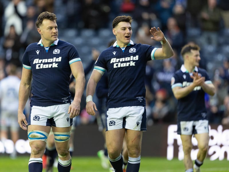The bench brought fresh energy when needed. Ewan Ashman, Rory Sutherland, Jack Dempsey (pictured left), Gregor Brown, Jack Dempsey, George Horne and Tom Jordan (pictured right) all came on in the second period after Italy had got back on level terms. Jordan looked good at inside centre and played the pass which led to Jones’ third try. Will Hurd and Kyle Rowe made late cameos.