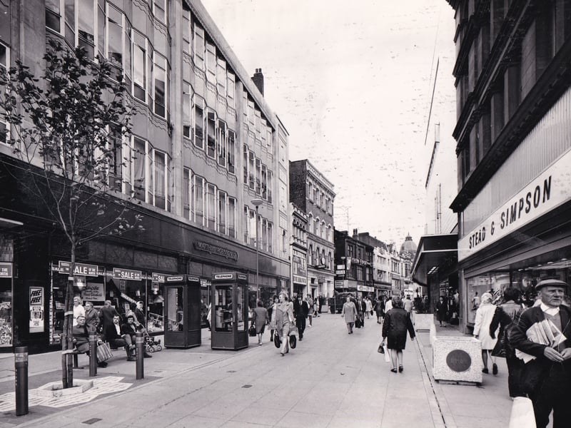A new shopping precinct in Kirkgate running from Briggate in June 1972.