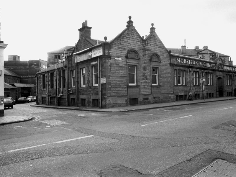 Morrison & Gibb printing works in Tanfield Inverleith Row in Edinburgh, September 1985.