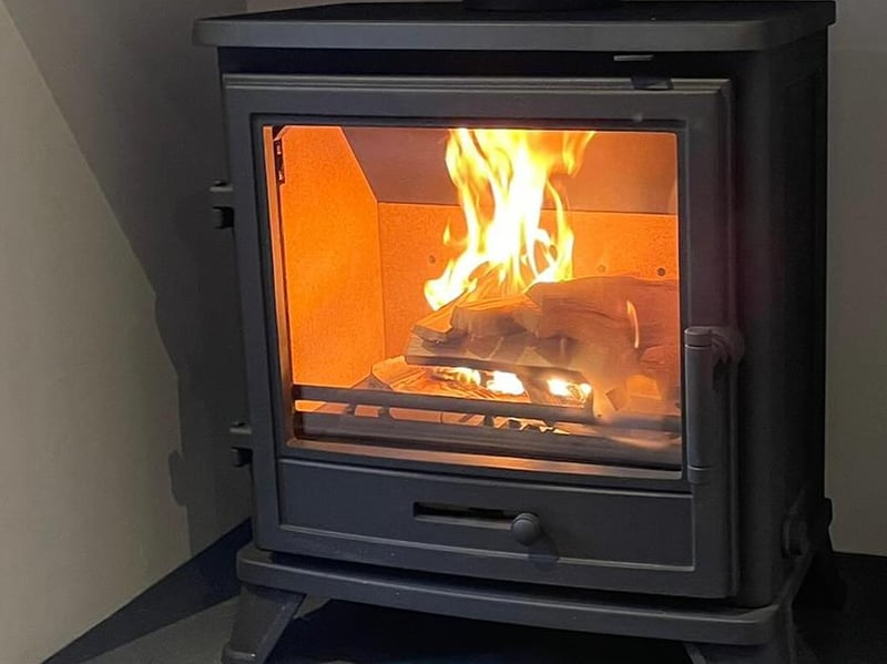 A log burner adds to the cosy vibes in the pub