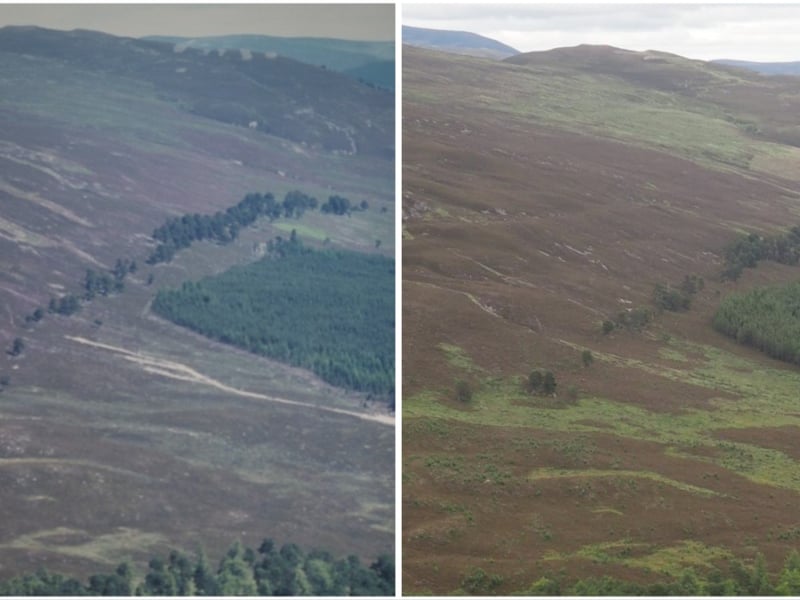A different angle on Carn na Drochaide showing a difference in the landscape from 1999 to 2022