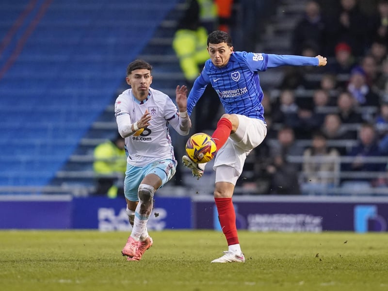 Confidence clearly flowing as midfielder is afforded more freedom under Pompey tweaked formation. Knitted it together nicely, though could’ve have chosen the more progressive pass over easier option at times. Really positive display overall, though.
