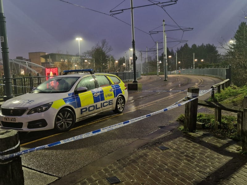 Police at Park Square roundabout this morning. Photo: Alastair Ulke. National World