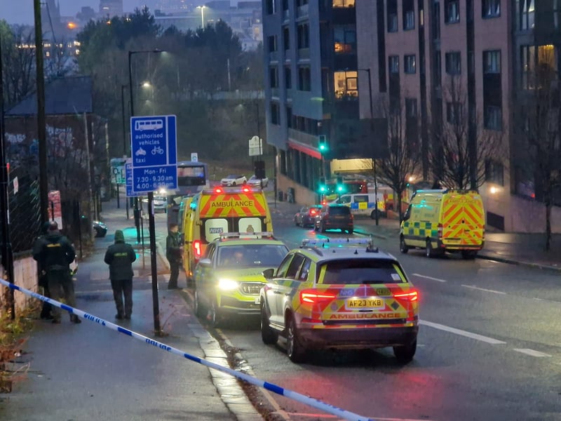 Emergency services at Park Square today. Photo: Alastair Ulke. National World