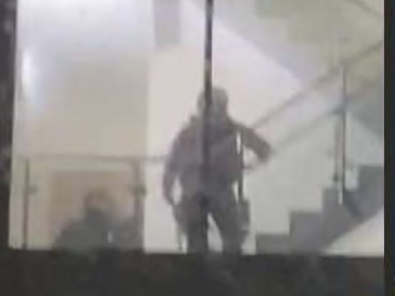Police pictured inside the building. Photo: Submitted