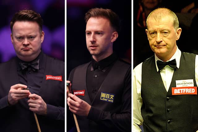 Three of the world's highest-earning snooker players.