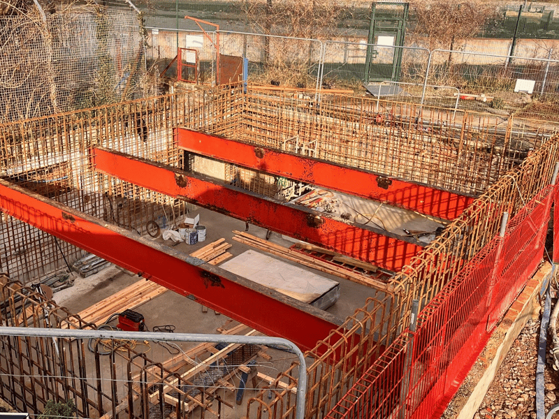 The team are finalising the shutter designs before concreting the walls of the plant room.