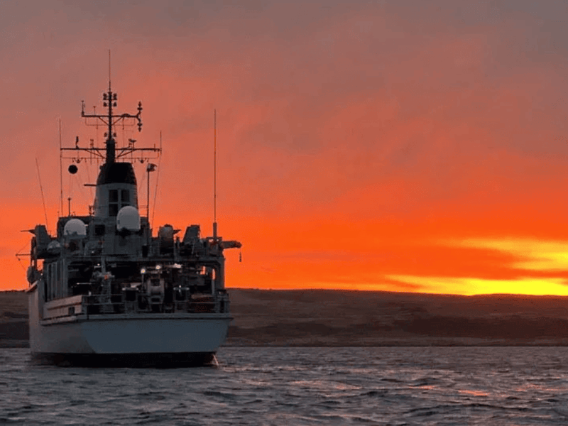 HMS Cattistock near Campbelltown, Scotland, during training. She is due to replace HMS Middleton in Bahrain, Middle East.