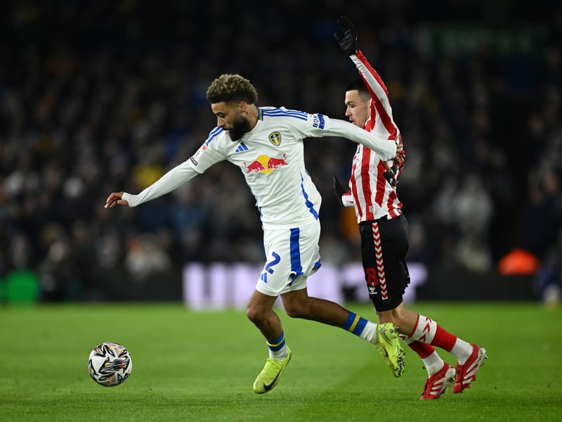 The right flank held promise for Leeds for much of the night. Showed his engine once again and some smart footwork. Lots of physicality.