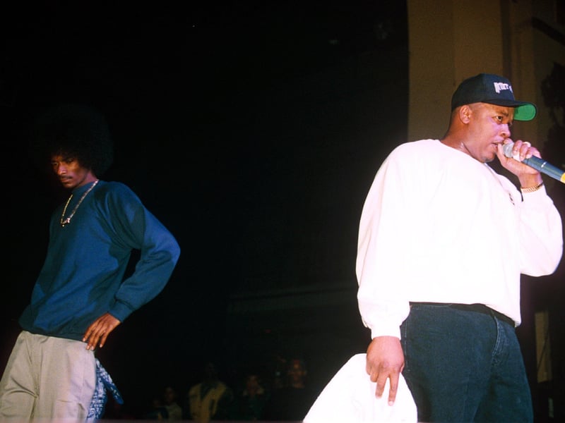 Dr Dre And Snoop Dogggy Dogg Performing At The Brixton Academy, London, Britain - 1994, Snoop Dogg And Dr Dre