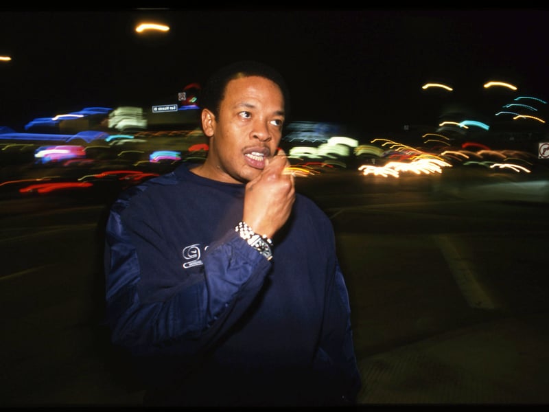 Portrait of Dr Dre American rapper, record producer, entrepreneur, and actor taken in Los Angeles, 2000