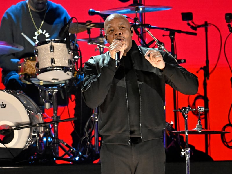 Dr. Dre performs onstage during the FIREAID Benefit Concert for California Fire Relief at The Kia Forum on January 30, 2025 in Inglewood, California.